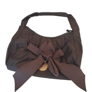 BCBG Brown Bag with Bow Accent